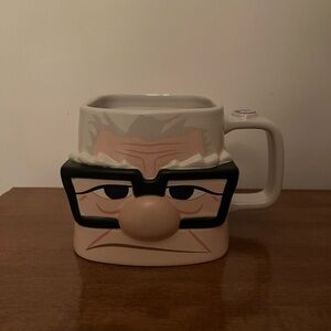 Disney Carl Fredricksen Ceramic Character Mug - White, Black, Beige. New no box